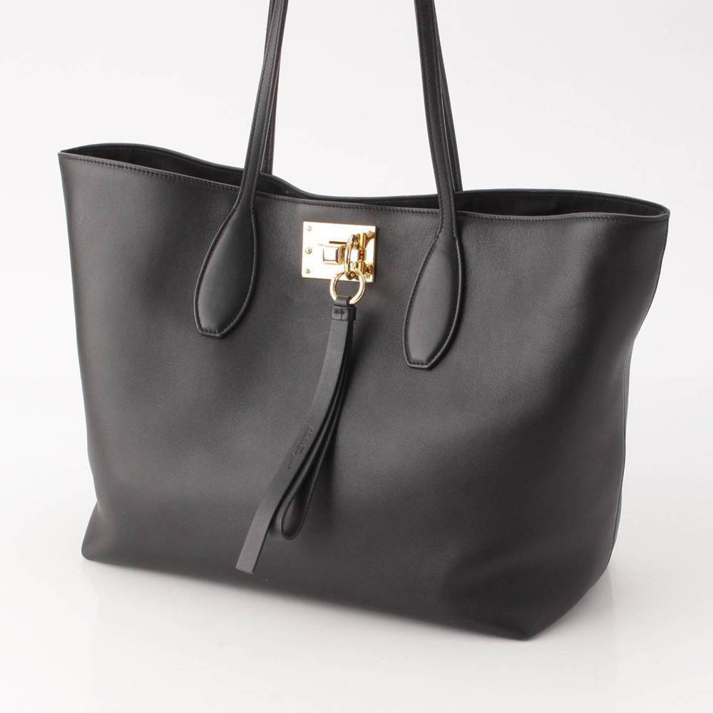 Salvatore Ferragamo x with strap black Gancini tote bag - Picture 2 of 9